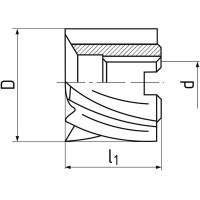 Фреза циліндрична 63x 40.0x 27mm z= 5 HSSCo5 DIN1880 ZPS 610275V.063