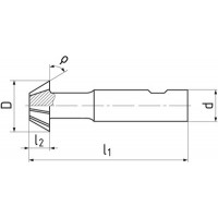 Дисковая фреза угловая 75°?16.0x 8.0x60.0x12.0 z=10 HSSCo5 350015.075160 DIN1833B ZPS