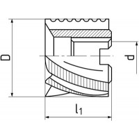 Фреза циліндрична 63x 40.0x 27mm z= 8 HSSCo5 DIN1880 ZPS 624275.063