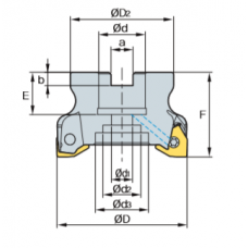 Фрезерная головка RM6PCM050R-22-5-WN08 KORLOY
