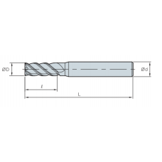 Фреза концевая SPFE4120-075 PC320S 12.0x32x75 z=4 KORLOY
