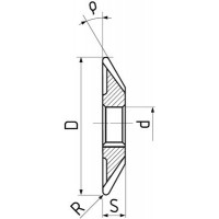 Дисковая фреза угловая 30°/R1.0-63x8x22 z=22 HSS DIN1824A