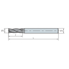 Фреза концевая IPFE4020-050 PC320 2.0x6x50 z=4 KORLOY