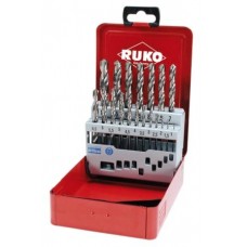 Набор сверл по нержавейке 19 шт RUKO HSS-G Co5% DIN 338 Ø1,0–10,0 мм
