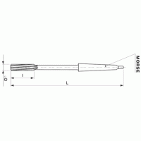 Розгортка машинна 7.0/H9x 31x150 HSS MORSE-1 t=6 DIN208 Form B CSN221431 STIMZET