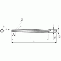 Развертка ручная коническая ? 9.0/1:50x170x235 HSS z=7 DIN9-B FENES