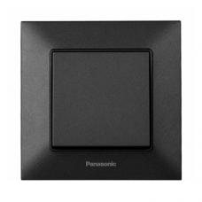 Вимикач Panasonic Arkedia Slim одноклавішний, чорный