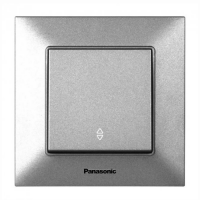 Вимикач Panasonic Arkedia Slim одноклавішний прохідний, срібний