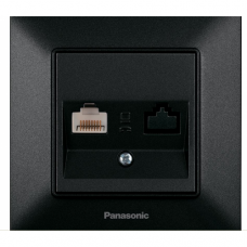 Розетка Panasonic Arkedia Slim комп&apos;ютерна RJ45 CAT6e, чорна