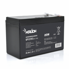 Акумуляторна батарея MERLION AGM GP1272F2B 12 V 7,2 Ah ( 150 x 65 x 95 (100) ) Black Q8