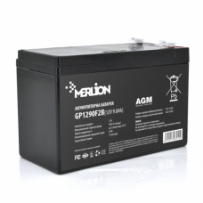 Акумуляторна батарея MERLION AGM GP1290F2B 12 V 9 Ah ( 150 x 65 x 95 (100) ) Black Q5