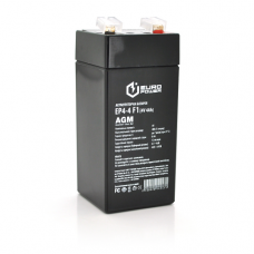 Акумуляторна батарея EUROPOWER AGM EP4-4F1 4 V 4 Ah ( 47 x 47 x 100 (105) ) Black Q30