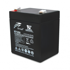Акумуляторна батарея AGM RITAR RT1250B, Black Case, 12V 5.0Ah ( 90 х70 х 101 (107) ) Q10