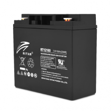 Акумуляторна батарея AGM RITAR RT12180B, Black Case, 12V 18.0Ah (181х77х167) Q2