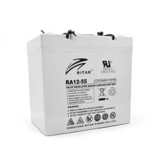 Акумуляторна батарея AGM RITAR RA12-55, Gray Case, 12V 55.0Ah ( 229 x 138 x 211 (216) ) Q1
