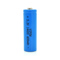 Литий-залiзо-фосфатний акумулятор 14430 Lifepo4 Vipow IFR14430 TipTop, 400mAh, 3.2V, Blue Q50 / 500