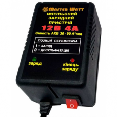 Імпульсне ЗУ для акумулятора MW-IZU12-4A 12V (30-90Ah) (MF,WET,AGM,NICD,NIMH), 160-245V, Ток заряда 4.5A15.5V, крокодили в комплекті