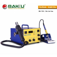 Паяльна станція BAKKU BK-701L цифрова індикація, фен, паяльник (325*270*190) 4,88 кг