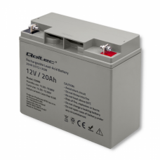 Акумуляторна батарея AGM Qoltec QLT1220B, Grey Case, 12V 20.0Ah (181 х 77 х 167) Q2